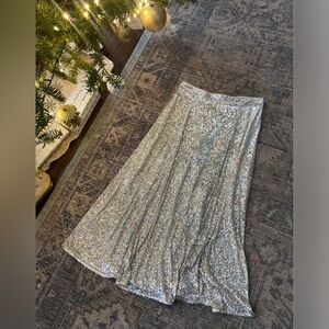 H&M gold sequin skirt